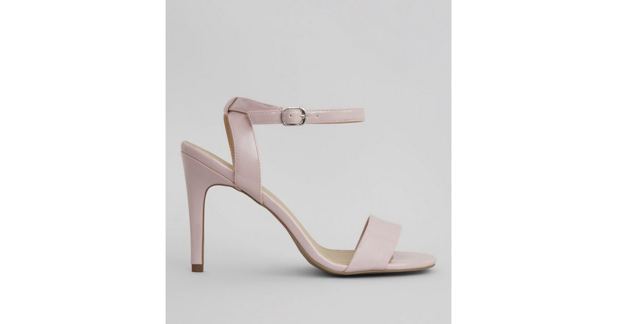 Pink Patent Ankle Strap Heels | New Look