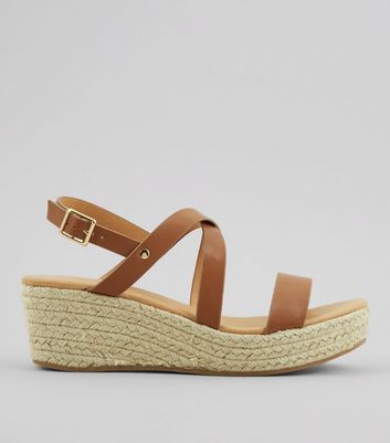 tan wedge sandals new look