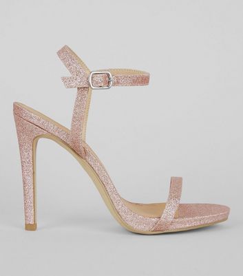 rose gold ankle strap shoes