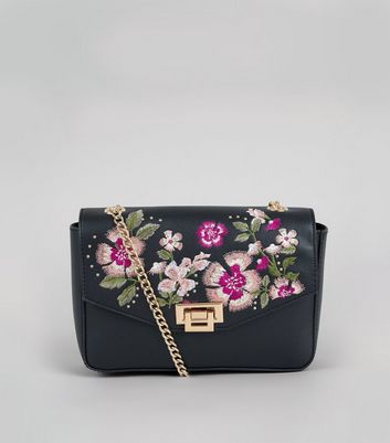 black shoulder bag new look