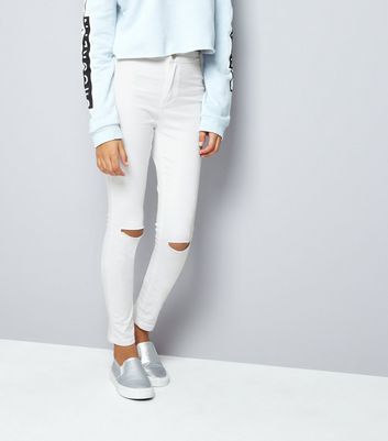 white ripped jeans for girls