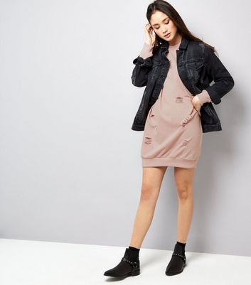 ripped jumper dress