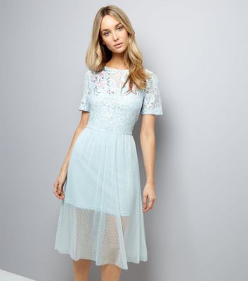 new look pale blue dress