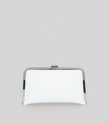 white clutch bag new look