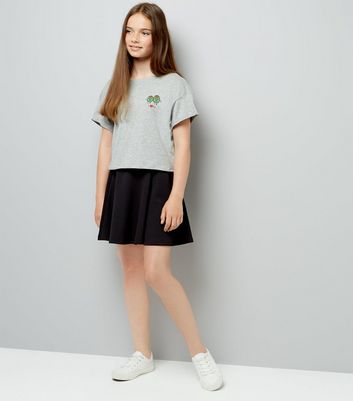 Black skater skirt outlet new look