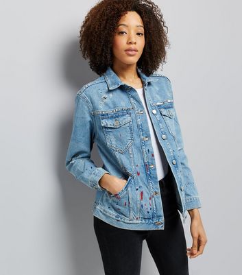 new look distressed denim jacket