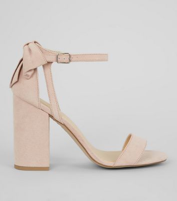 new look pink sandal heels