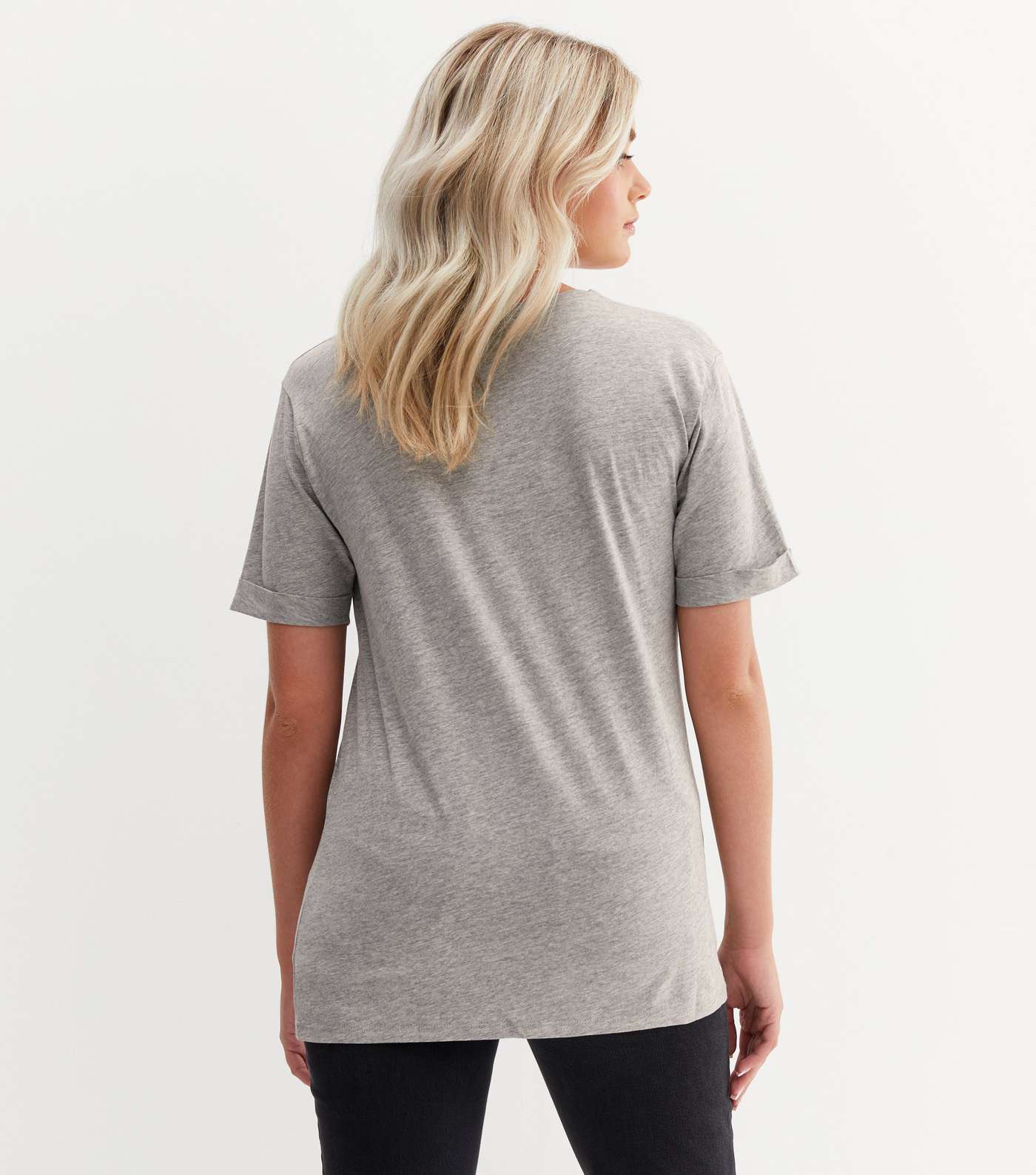 Tall Grey Oversized T-Shirt Image 5