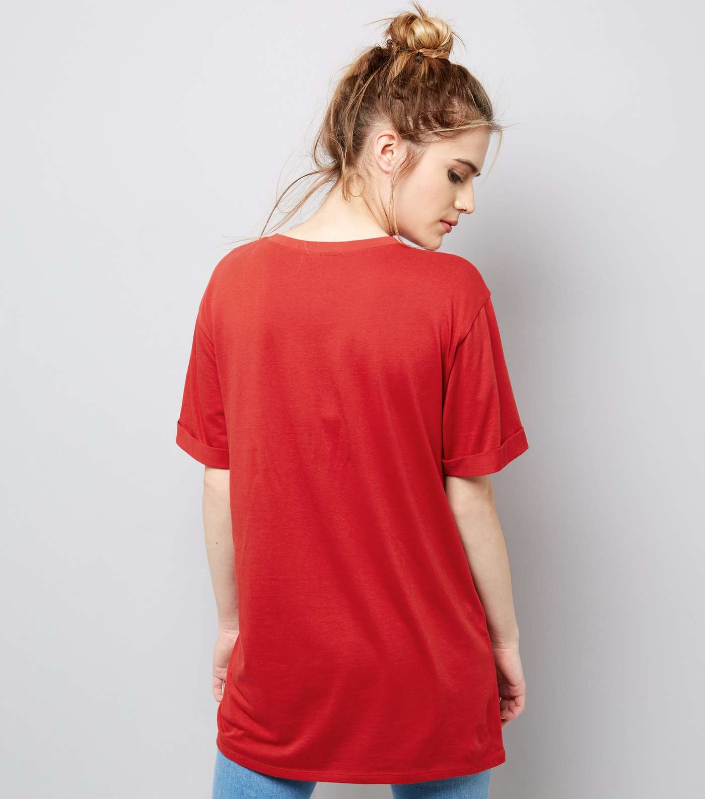 Tall Red Oversized T-Shirt Image 3