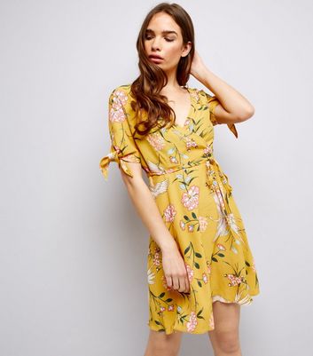 new look yellow floral dress