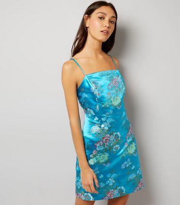 jacquard slip dress