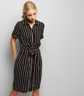 new look striped shirt dress