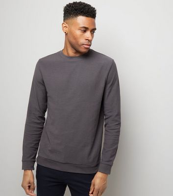 dark grey crew neck