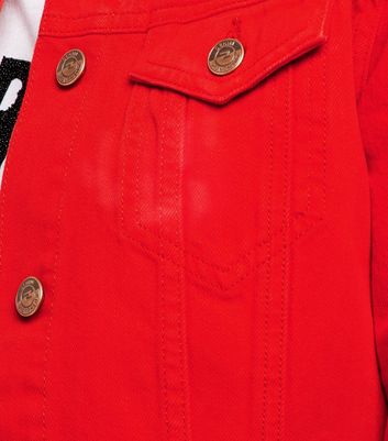 new look red denim jacket