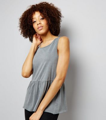 grey peplum