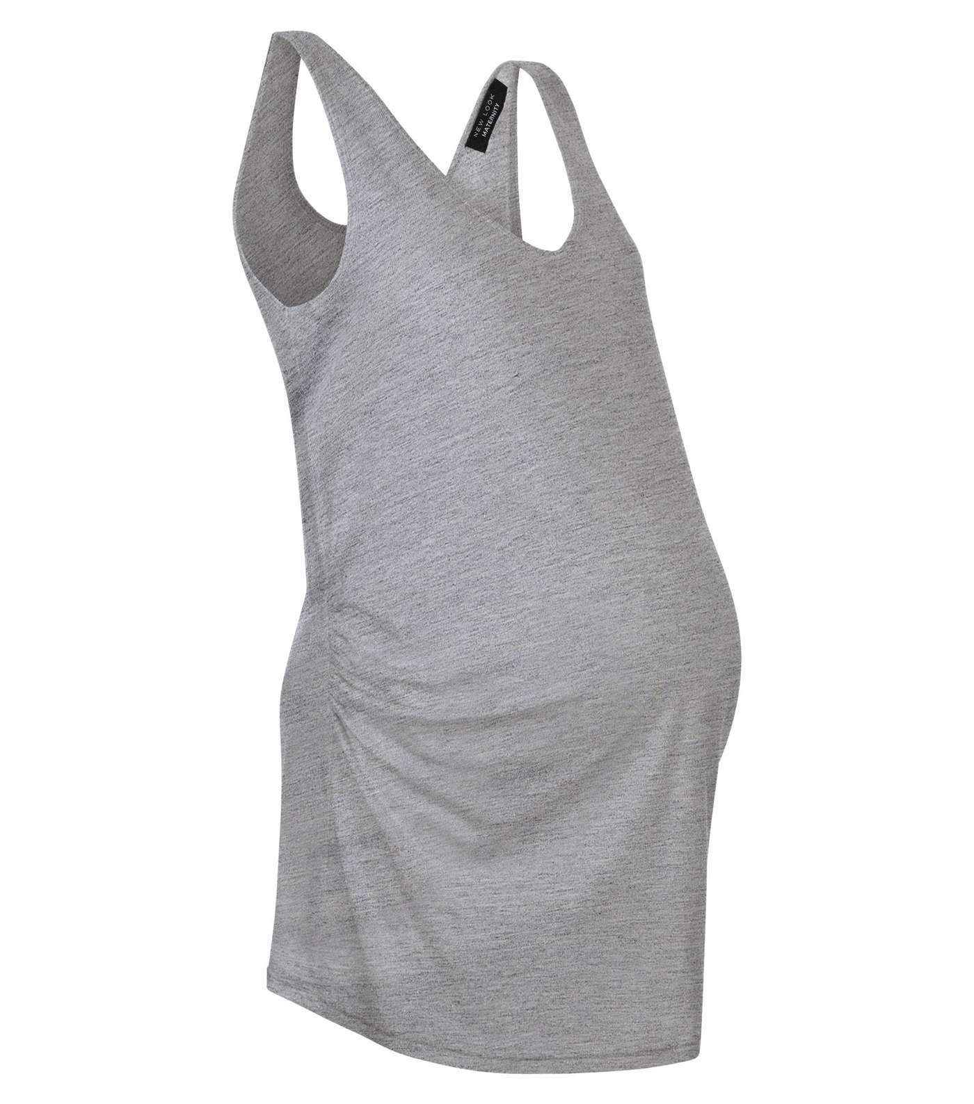 Maternity Grey V Neck Longline Vest Image 4