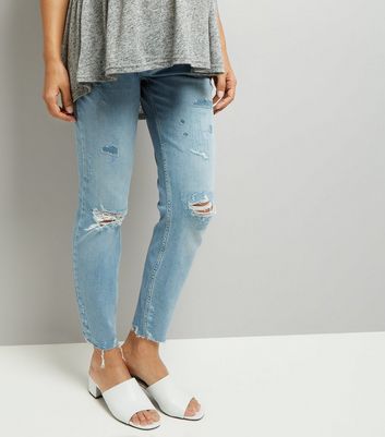 ripped relaxed skinny jeans