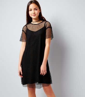 black t shirt dress new look