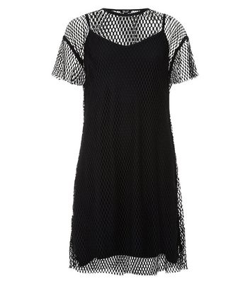 black t shirt dress new look