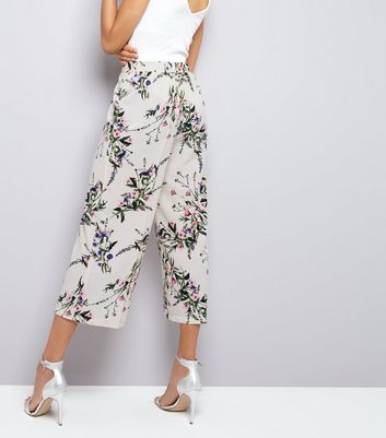 white floral trousers