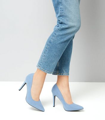 wide fit blue heels