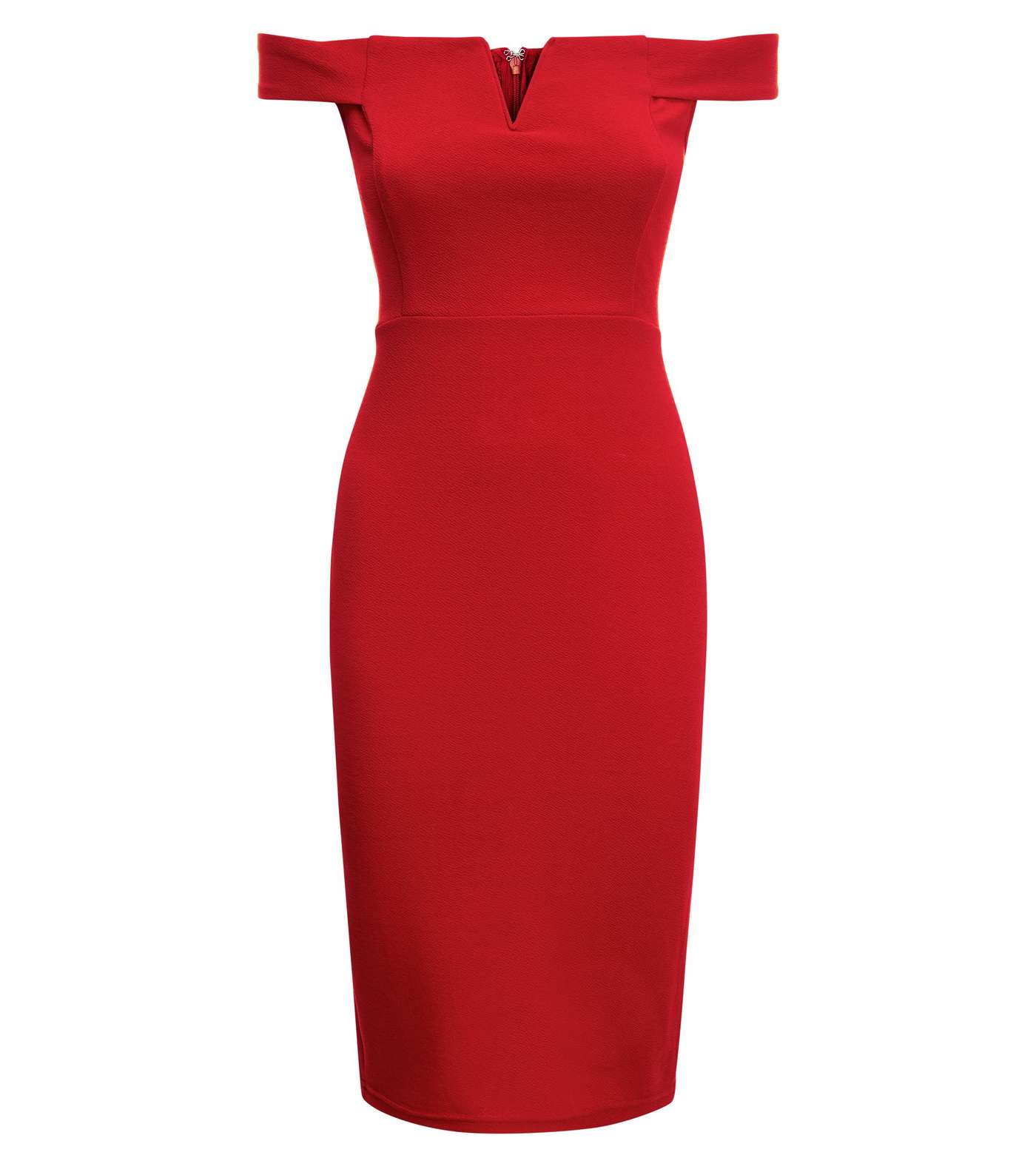 AX Paris Red Bardot Neck Midi Dress Image 4