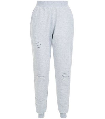 grey ripped joggers