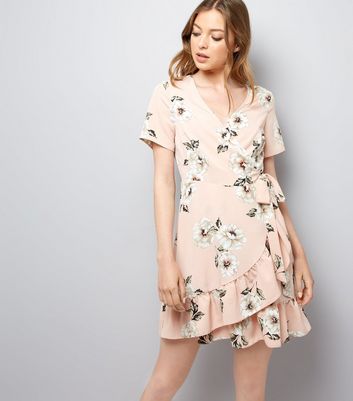 new look floral wrap dress