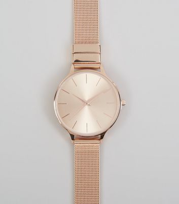 Mesh watch 2025 rose gold