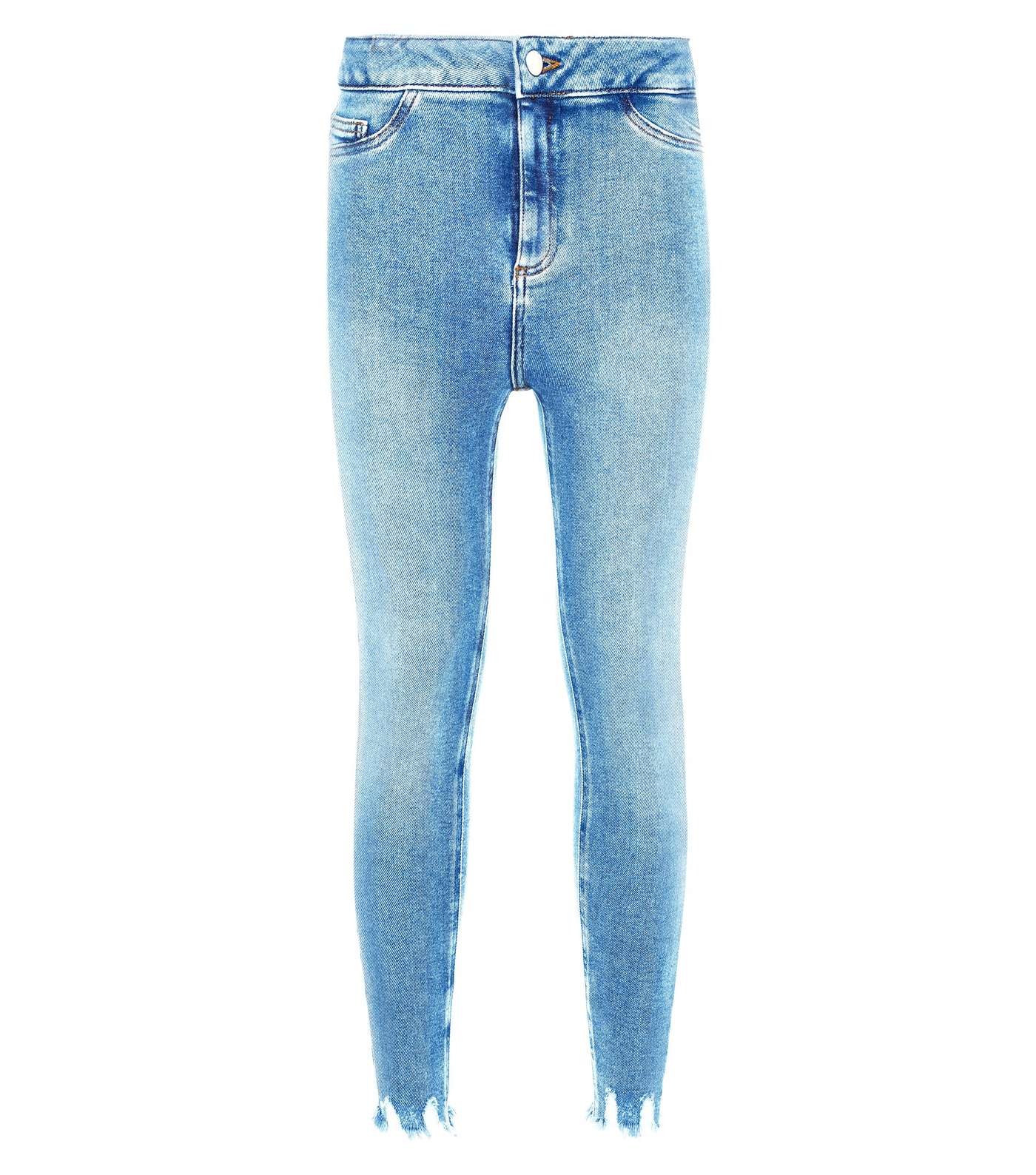 Blue High Waist Distressed Hallie Super Skinny Jeans Image 4