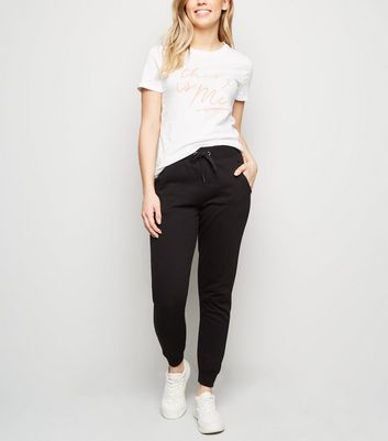 black slim joggers womens