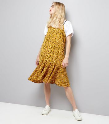 robe mi longue jaune
