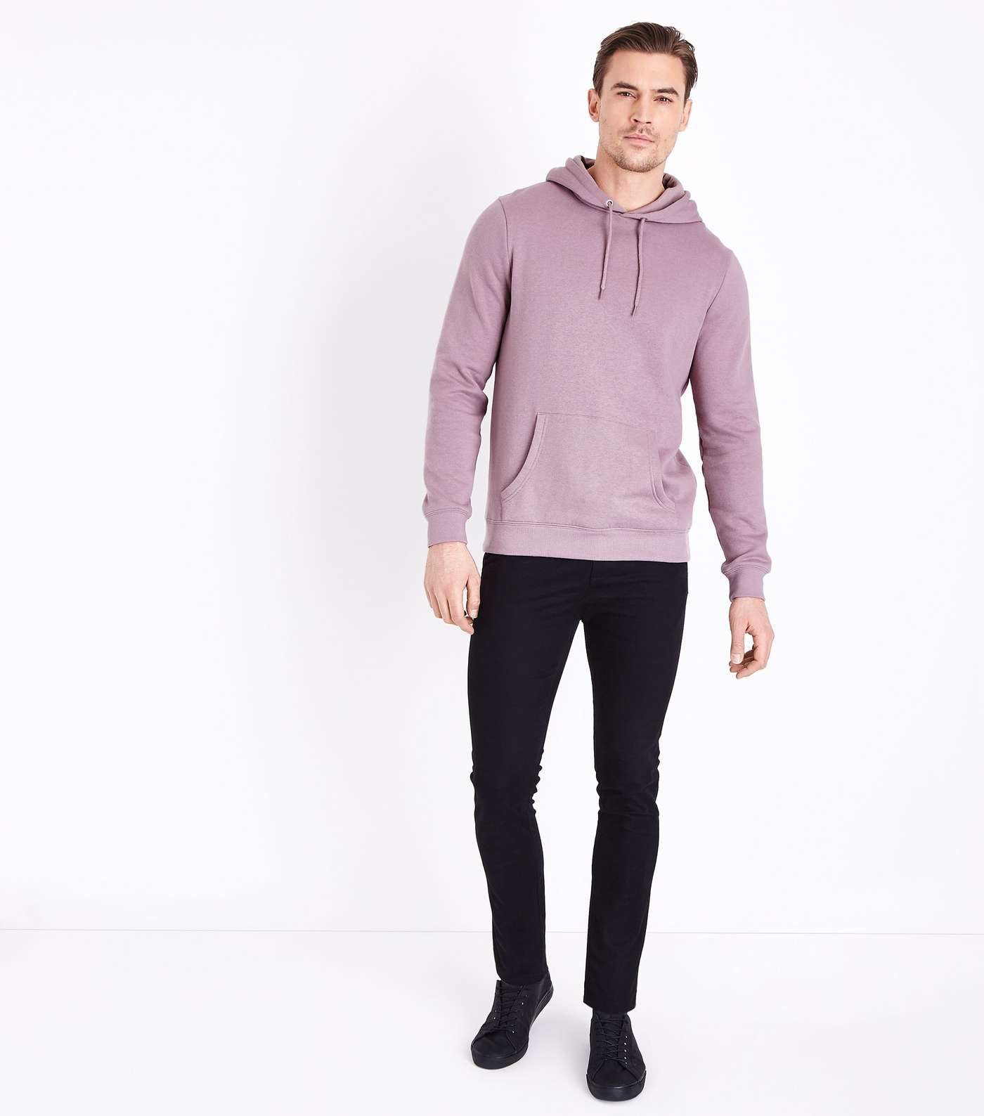 Lilac Pocket Front Hoodie Image 2