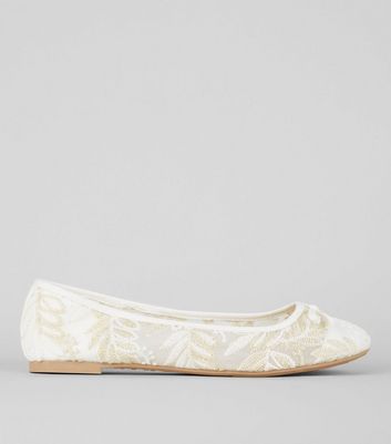 new look white flat shoes