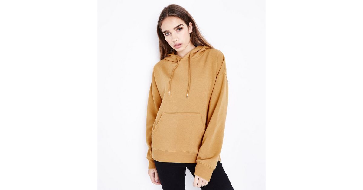 Mustard Yellow Oversized Hoodie New Look