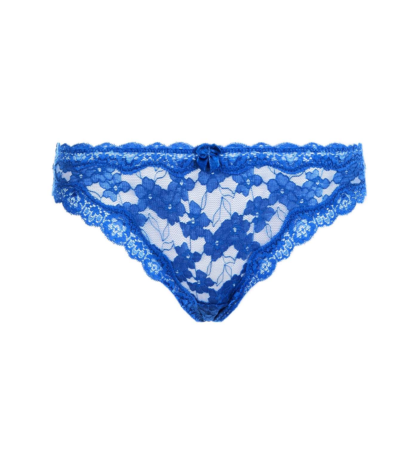 Blue Lace Trim Thong  Image 2