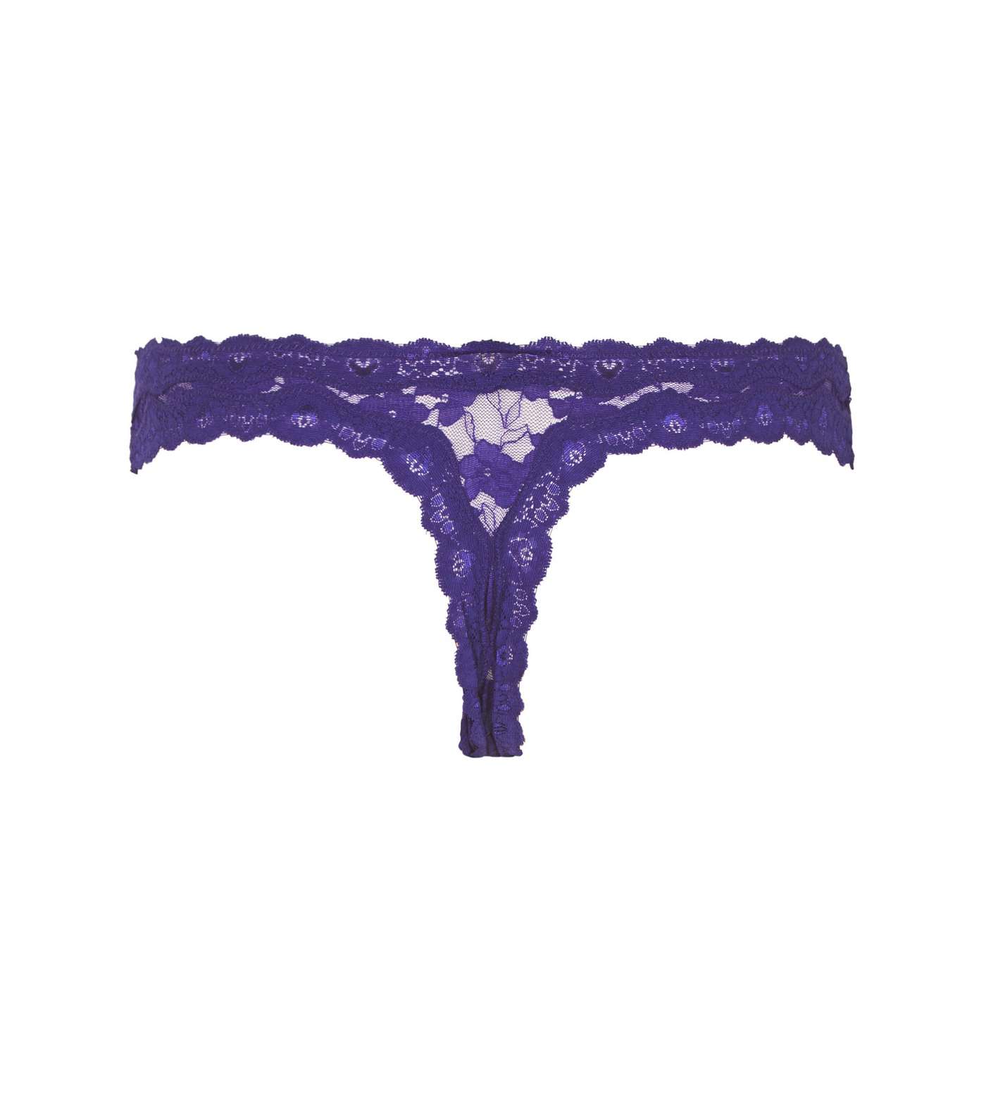 Purple Lace Trim Thong Image 5