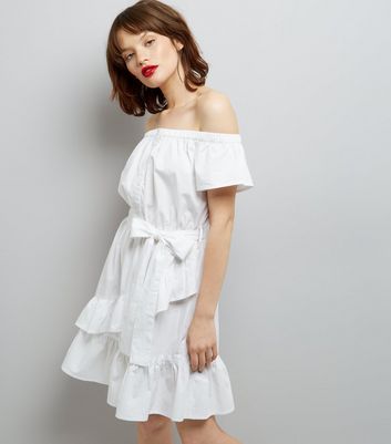 white bardot summer dress