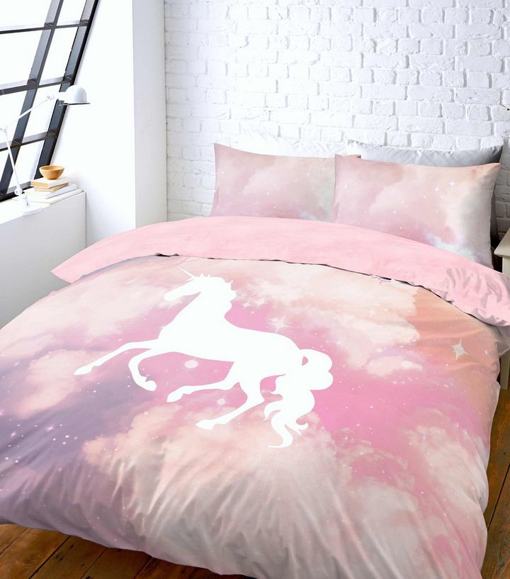 Pink Unicorn Galaxy Tie Dye Print Double Duvet Set New Look - Tie Dye Bedding Double Pink Unicorn Galaxy Tie Dye Print Double Duvet Set New Look - Tie Dye Bedding Double
