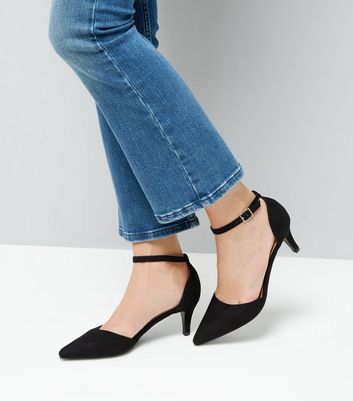 Comfy black best sale court shoes