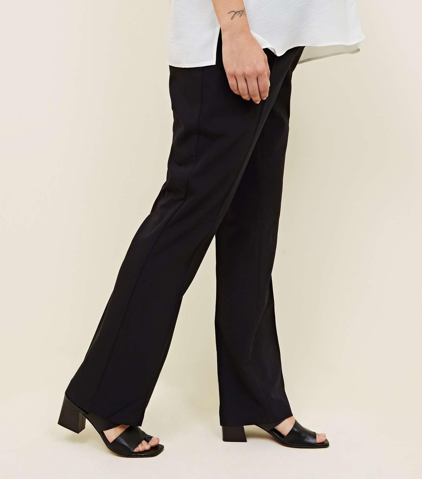 Maternity Black Over Bump Bootcut Trousers  Image 5