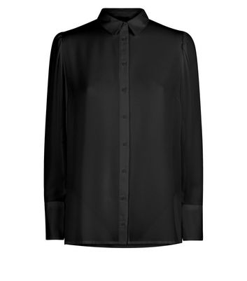 black chiffon shirt