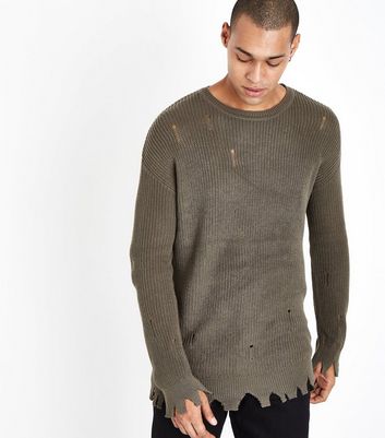 olive green mens cardigan