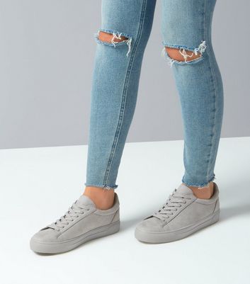 grey plimsolls womens