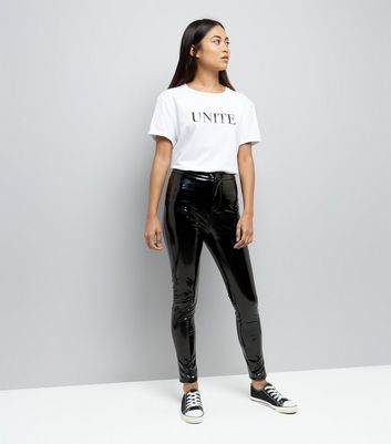 petite black skinny trousers