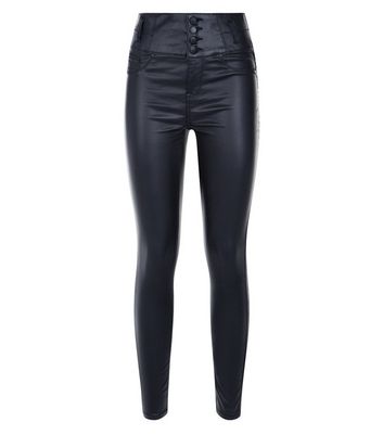 black coated high waist skinny yazmin jeans