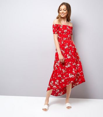 robe bardot rouge