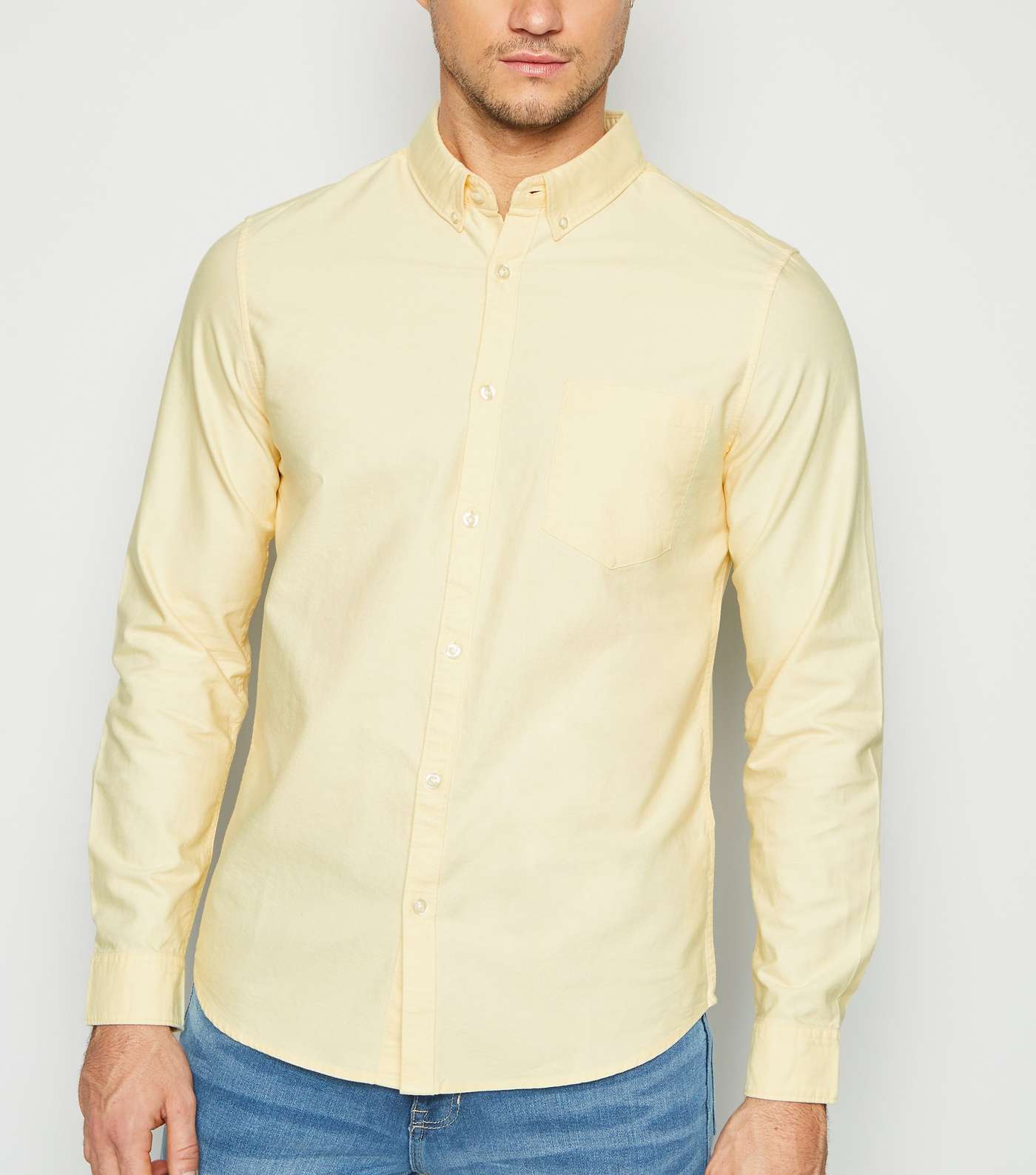 Yellow Long Sleeve Oxford Shirt