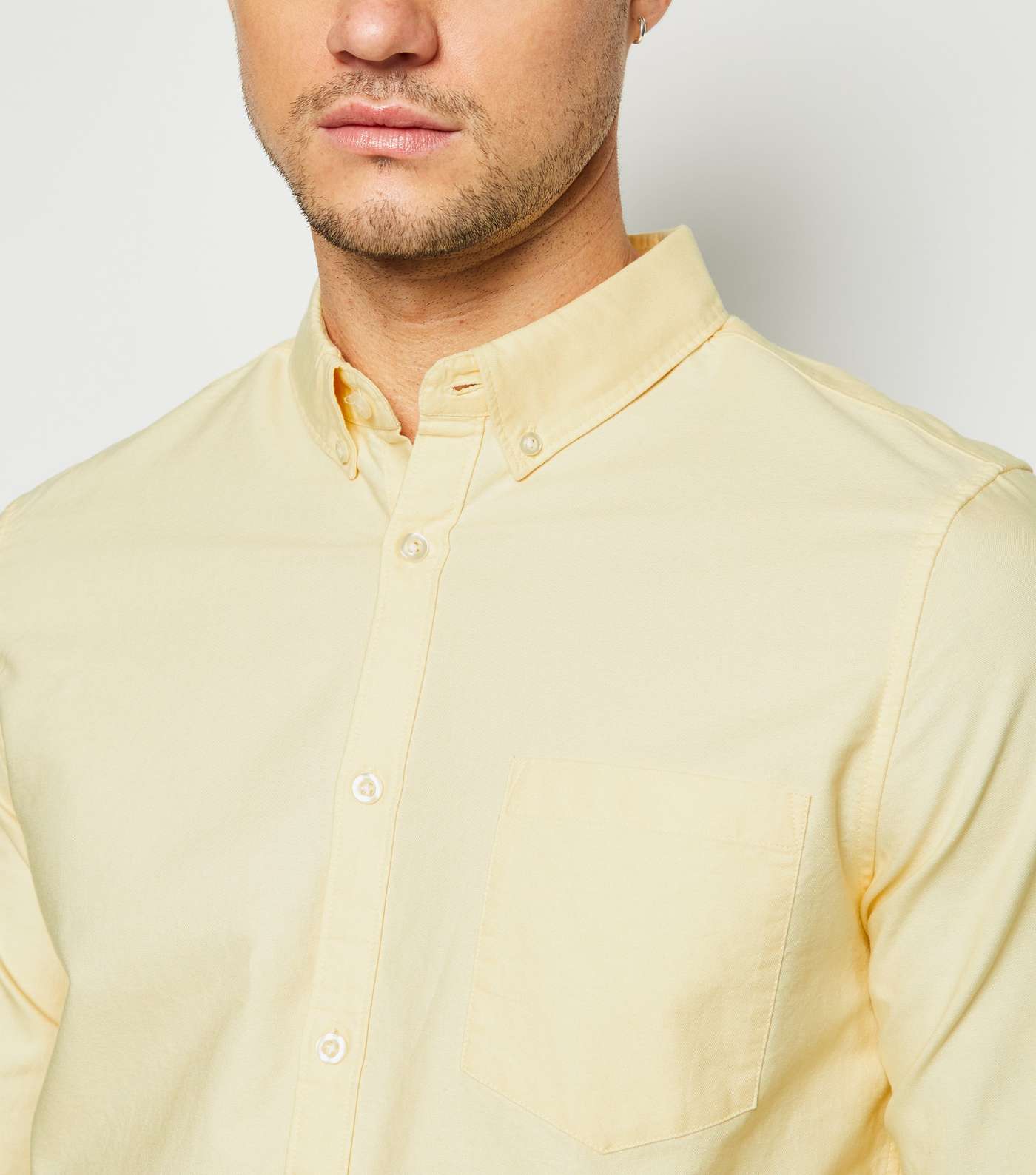 Yellow Long Sleeve Oxford Shirt Image 5