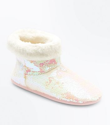 new look slipper boots
